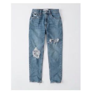Abercrombie Ripped High Rise Mom Jeans